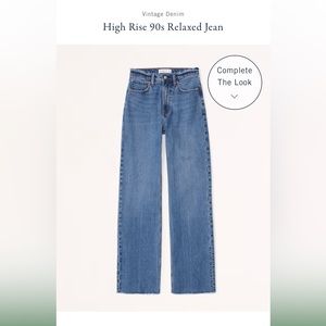 Abercrombie and fitch 90s relaxes jeans, high rise